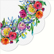 PAW Painted Rose Corner papírszalvéta 32cm, 12db-os papírárú, csomagoló és tárolóeszköz