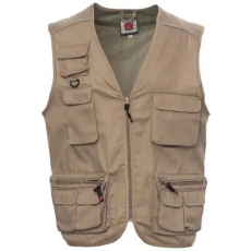 PAYPER pocket 000187-0054/11006-2xL cipzáras mellény, khaki (2xL)