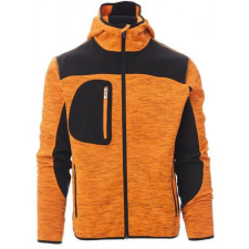  Payper Trip cipzáras kapucnis pulóver, narancssárga/fekete férfi pulóver, kardigán