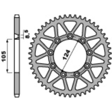 PBR acél hátsó lánckerék 3505 - 520 egyéb motorkerékpár alkatrész