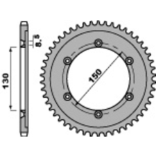 PBR acél hátsó lánckerék 4374 - 428 egyéb motorkerékpár alkatrész