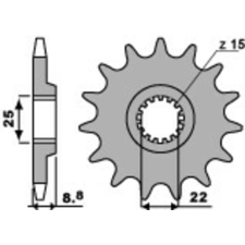 PBR acél standard első lánckerék 1248 - 520 egyéb motorkerékpár alkatrész