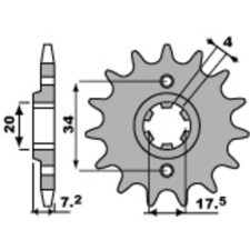 PBR acél standard első lánckerék 266 - 520 egyéb motorkerékpár alkatrész