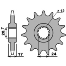 PBR acél standard első lánckerék 295 - 530 egyéb motorkerékpár alkatrész