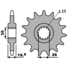 PBR acél standard első lánckerék 347 - 530 egyéb motorkerékpár alkatrész