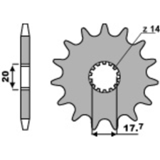 PBR acél standard első lánckerék 440 - 520 egyéb motorkerékpár alkatrész