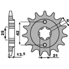 PBR acél standard első lánckerék 494 - 530 egyéb motorkerékpár alkatrész