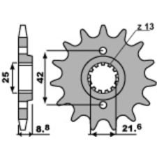 PBR acél standard első lánckerék 523 - 520 egyéb motorkerékpár alkatrész