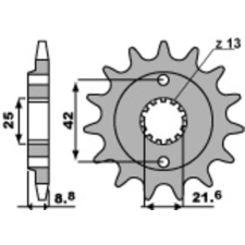 PBR acél standard első lánckerék 525 - 520 egyéb motorkerékpár alkatrész