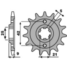PBR acél standard első lánckerék 576 - 428 egyéb motorkerékpár alkatrész