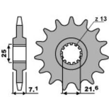 PBR acél standard első lánckerék 585 - 520 egyéb motorkerékpár alkatrész
