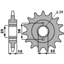 PBR Acél Standard Első Lánckerék 7001 - 520 egyéb motorkerékpár alkatrész