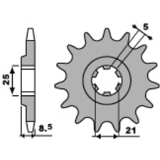 PBR Acél Standard Első Lánckerék 725 - 520 egyéb motorkerékpár alkatrész