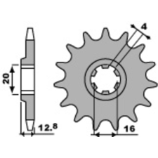 PBR Acél Standard Első Láncszem 801 - 428 egyéb motorkerékpár alkatrész