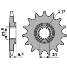PBR Acél Standard Első Láncvilla 2134 - 520 egyéb motorkerékpár alkatrész