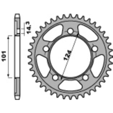 PBR acél standard hátsó lánckerék 4508 - 525 egyéb motorkerékpár alkatrész