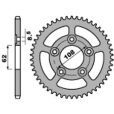 PBR acél standard hátsó lánckerék 714 - 520 egyéb motorkerékpár alkatrész
