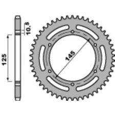 PBR acél standard hátsó lánckerék 866 - 520 egyéb motorkerékpár alkatrész