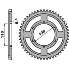 PBR Acél Standard Hátsó Láncszem 4372 - 428 egyéb motorkerékpár alkatrész