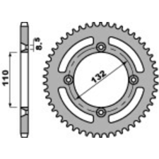 PBR Acél Standard Hátsó Láncszem 4486 - 428 egyéb motorkerékpár alkatrész