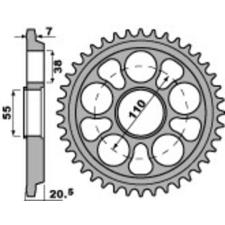 PBR Alumínium Ultra-Könnyű Kemény Anodizált Hátsó Lánckerék 4320 - 525 egyéb motorkerékpár alkatrész