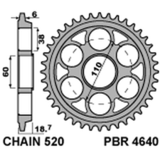 PBR Alumínium Ultra-Könnyű Kemény Anodizált Hátsó Láncszem 4640 - 520 egyéb motorkerékpár alkatrész