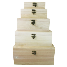 PC Fa doboz szett 5 darabos 27cm x 23cm x 14cm dekorációs kellék