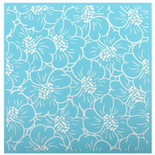 PC Szita stencil - Textúra virágok 254mm x 254mm dekorációs kellék