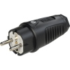PCE PC Electric 0521-ss Védőérintkezős dugó Gumi 250 V Fekete IP54 (0521-ss)