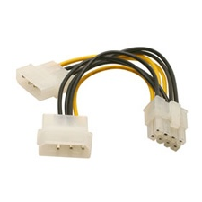  PCIe VGA tápkábel átalakító 8 pin (molex-rõl) kábel és adapter
