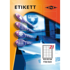 PD 63,5x38,1mm 3 pályás univerzális etikett 21 címke/ív 100ív/doboz etikett