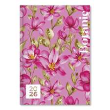PD Calendar Határidőnapló Period Botanic B/6 heti Pink papír 2026 határidőnapló