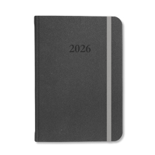 PD Calendar Határidőnapló Period Velour B/5 heti gumis Antracit 2026 határidőnapló