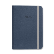PD Calendar Határidőnapló Period Velour B/6 heti gumis kék 2026 határidőnapló