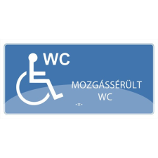 PD Office Információs matrica pd 10x20 cm Mozgássérült WC kék információs címke