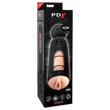  PDX Elite Mega Milker - vibráló, péniszfejő punci maszturbátor (fekete) műpopó