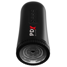 PDX Moto Blower - szívó, rezgő maszturbátor (fekete) egyéb erotikus kiegészítők férfiaknak