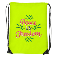 Peace is freedom - Sport táska sárga tornazsák
