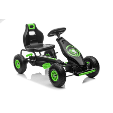  Pedálos gokart G18 zöld 10566 Összeszerelve, szentendrei bemutatótermünkben átvehető lábbal hajtható járgány