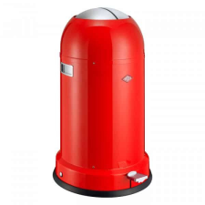  Pedálos szemetes, WESCO Germany, Kickmaster, 33 literes, 1 rekeszes, piros szemetes