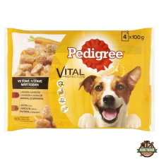 Pedigree Alutasakos 4 Pack Adult Marha+Nyúl,Pulyka+Répa 100g Multipack kutyaeledel