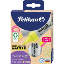 Pelikan Büro Pelikan Textmarker 490 eco Set aus 4 Neon-Farben im Etui (823326) filctoll, marker