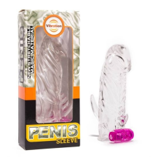  Penis Sleeve With Vibration Clear péniszköpeny