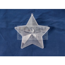 Pentacolor Kft. Átlátszó műanyag csillag 10 cm-es 33356 dekorációs kellék