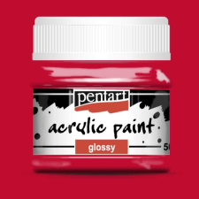 Pentart fényes akrilfesték PIROS 50ml akrilfesték