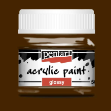 Pentart fényes akrilfesték SÖTÉTBARNA 50ml akrilfesték