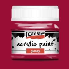 Pentart fényes akrilfesték VÖRÖSBOR 50ml akrilfesték