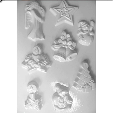  Pentart gipszkiöntő forma - karácsonyi vegyes minták dekorációs kellék