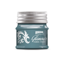Pentart Glamour textilfesték 50 ml türkizezüst hobbifesték
