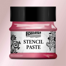 Pentart Stencil paszta 50ml gyöngyház mályvarózsa Pentart dekorációs kellék